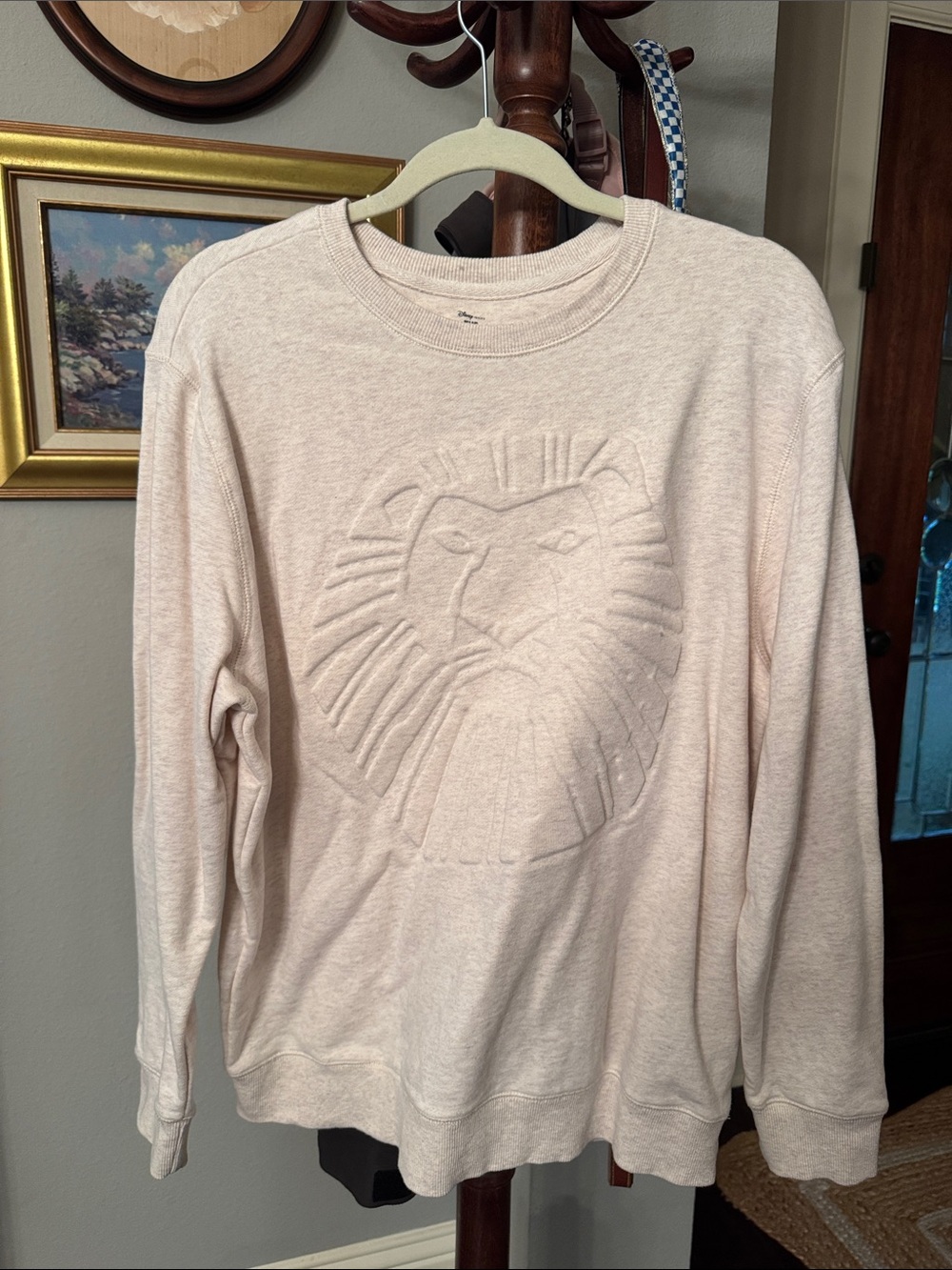 Disney The Lion King Embossed Crewneck Sweatshirt - Light Cream